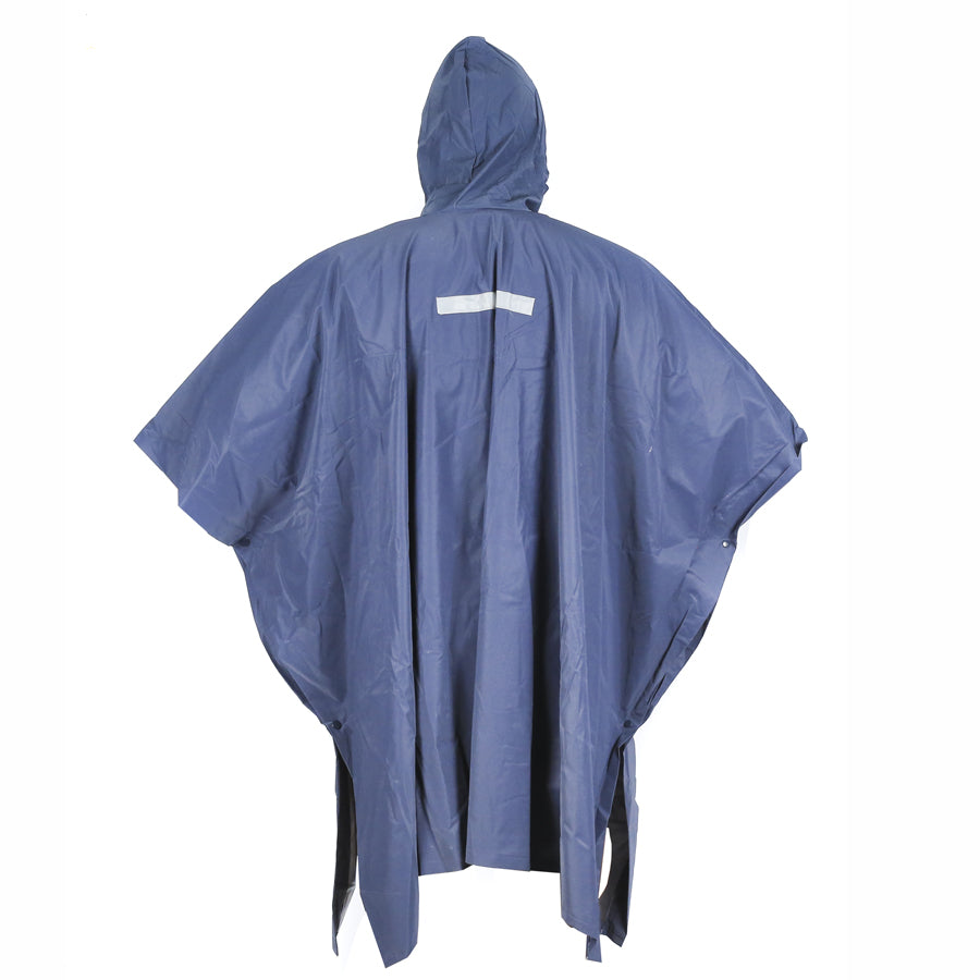 PONCHO SEALTOP PVC AZUL CON CINTA REFLECTANTE