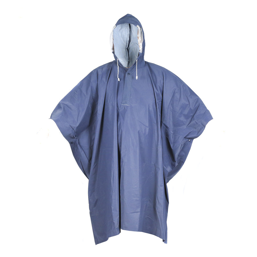 PONCHO SEALTOP PVC AZUL CON CINTA REFLECTANTE