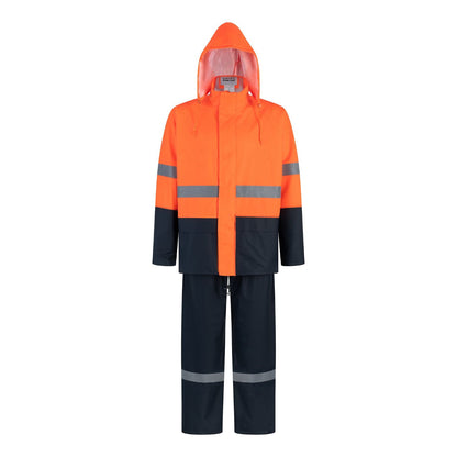 TRAJE SEALTOP PU/PVC ANTIÁCIDO NARANJO/AZUL CON CINTA REFLECTANTE
