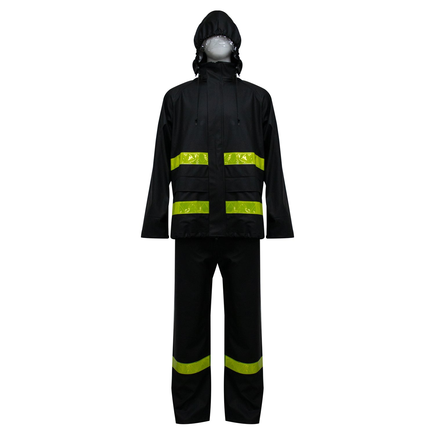 TRAJE SEALTOP PU/PVC ANTIÁCIDO DÍA Y NOCHE CON CINTA REFLECTANTE VERDE SIBERIA