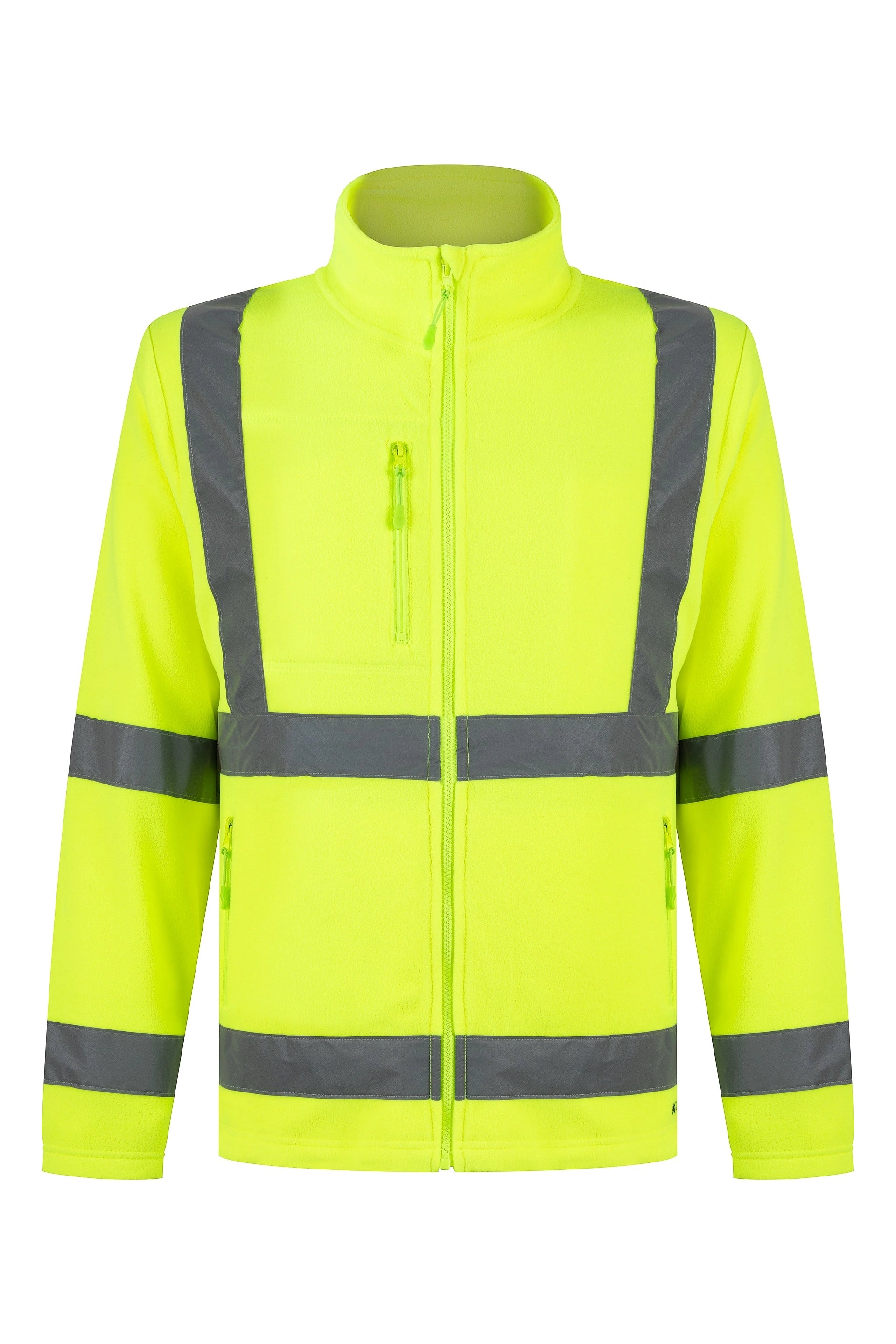 POLERON MICROPOLAR AMARILLO FLUOR CON CINTA REFLECTANTE KUMEN