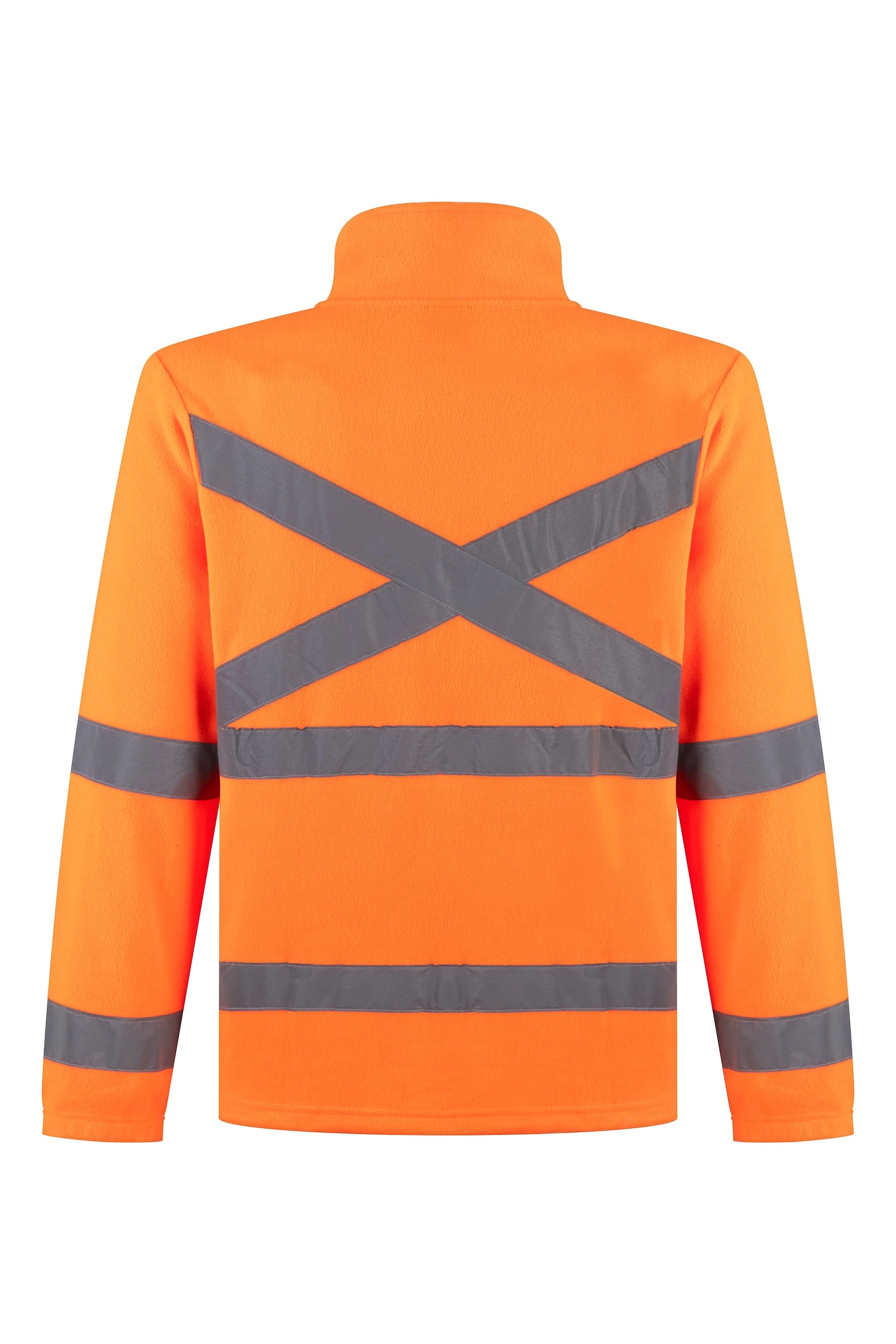 POLERON MICROPOLAR NARANJO FLUOR CON CINTA REFLECTANTE KUMEN