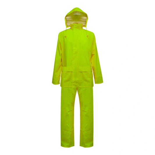 TRAJE PU/PVC HI-VIS ANTIACIDO AMARILLO SIBERIA