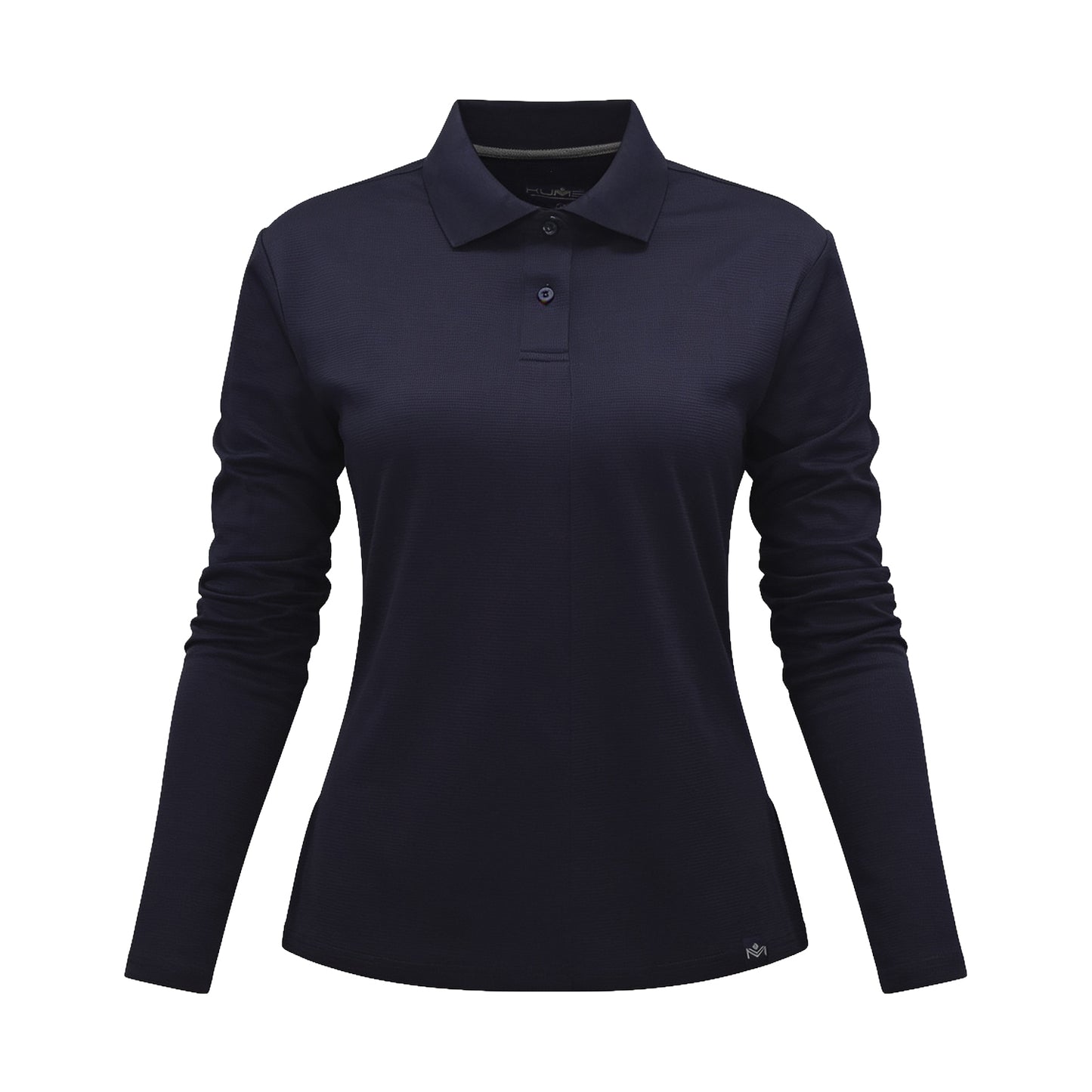 Polera Waffle Manga Larga Mujer Azul Kumen