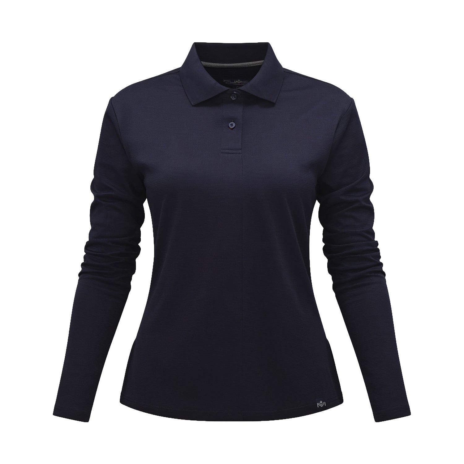 Polera Waffle Manga Larga Mujer Azul Kumen