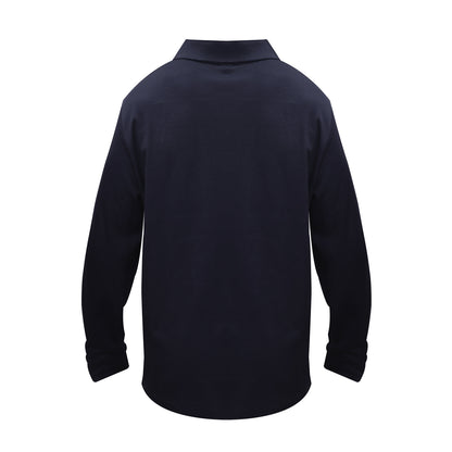 Polera Waffle Manga Larga Azul Kumen - vista 2