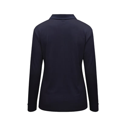 Polera Waffle Manga Larga Mujer Azul Kumen - vista 2