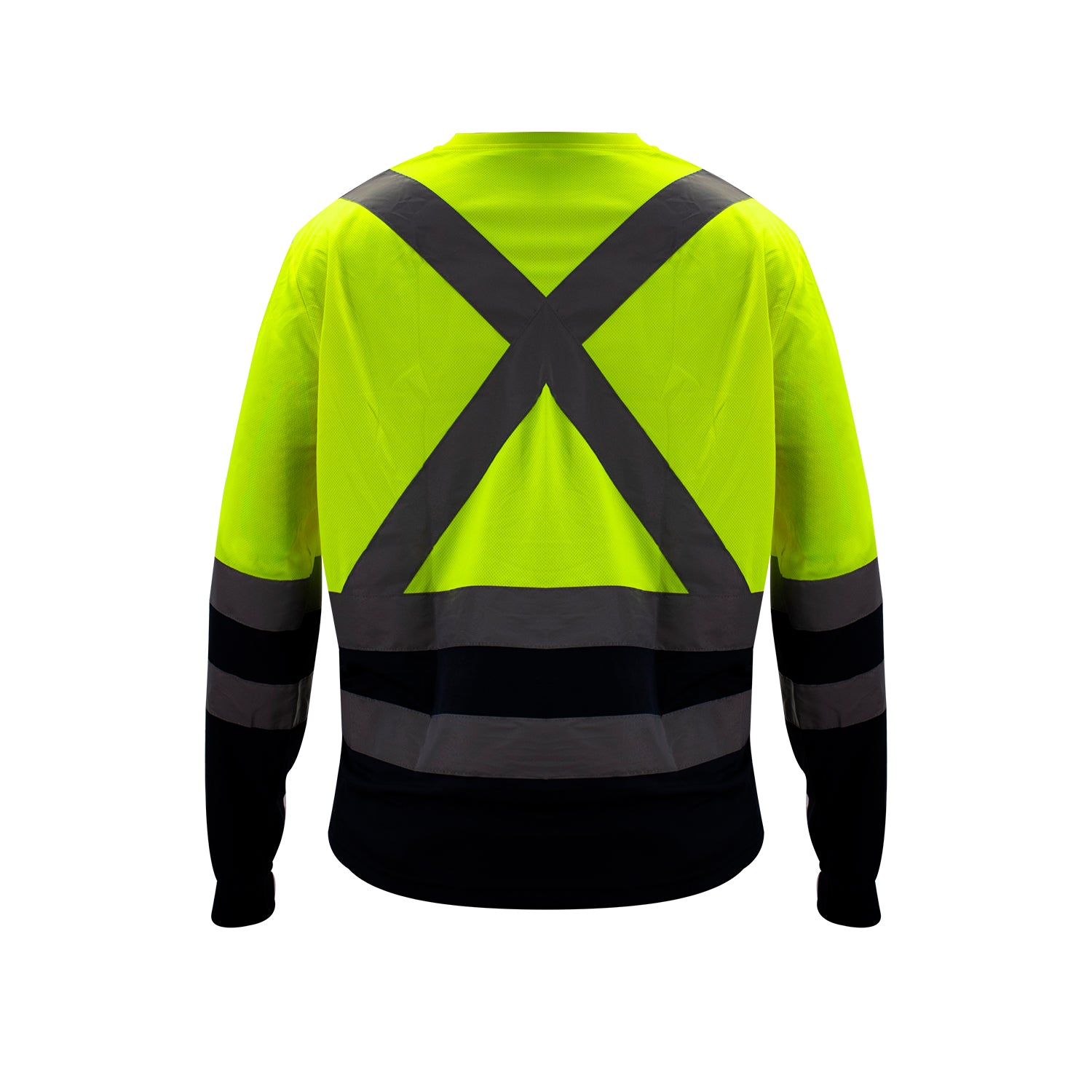 Polera Cooldry Cuello Redondo Hi-Vis Bicolor Amarillo Kumen - vista 2