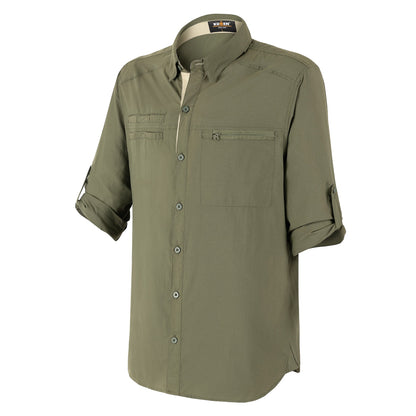 Camisa Outdoor Verde Oliva Kumen - vista 3