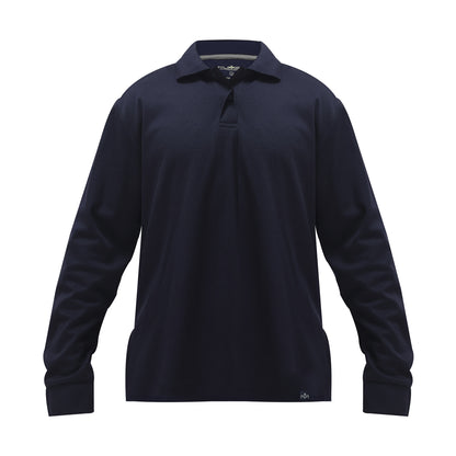 Polera Waffle Manga Larga Azul Kumen
