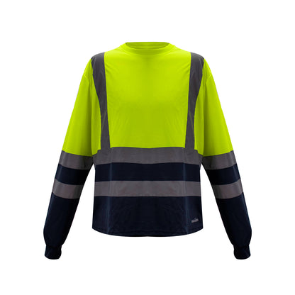 Polera Cooldry Cuello Redondo Hi-Vis Bicolor Amarillo Kumen