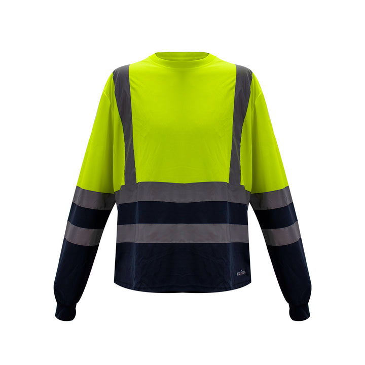 Polera Cooldry Cuello Redondo Hi-Vis Bicolor Amarillo Kumen