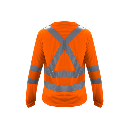 Polera Cooldry Cuello Redondo Hi-Vis Naranjo Kumen - vista 2