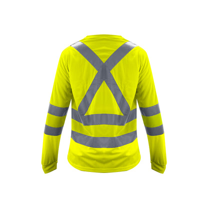 Polera Cooldry Cuello Redondo Hi-Vis Amarillo Kumen - vista 2